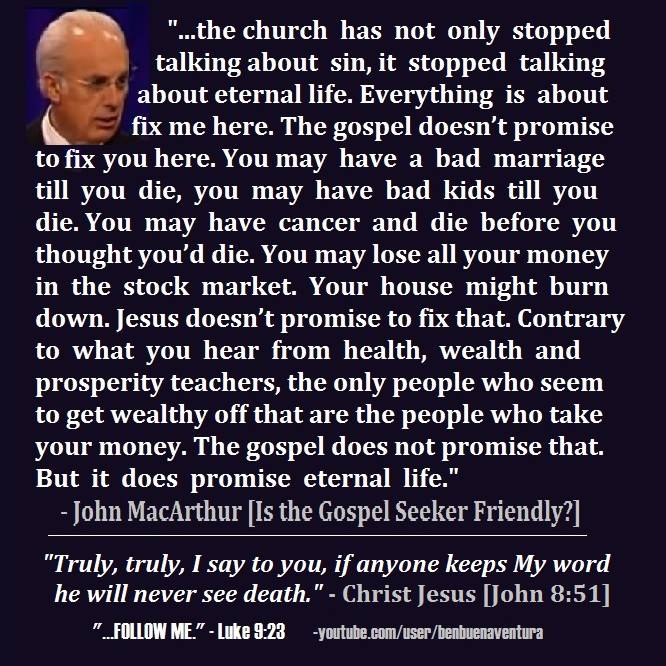 Gospel only for eternal life