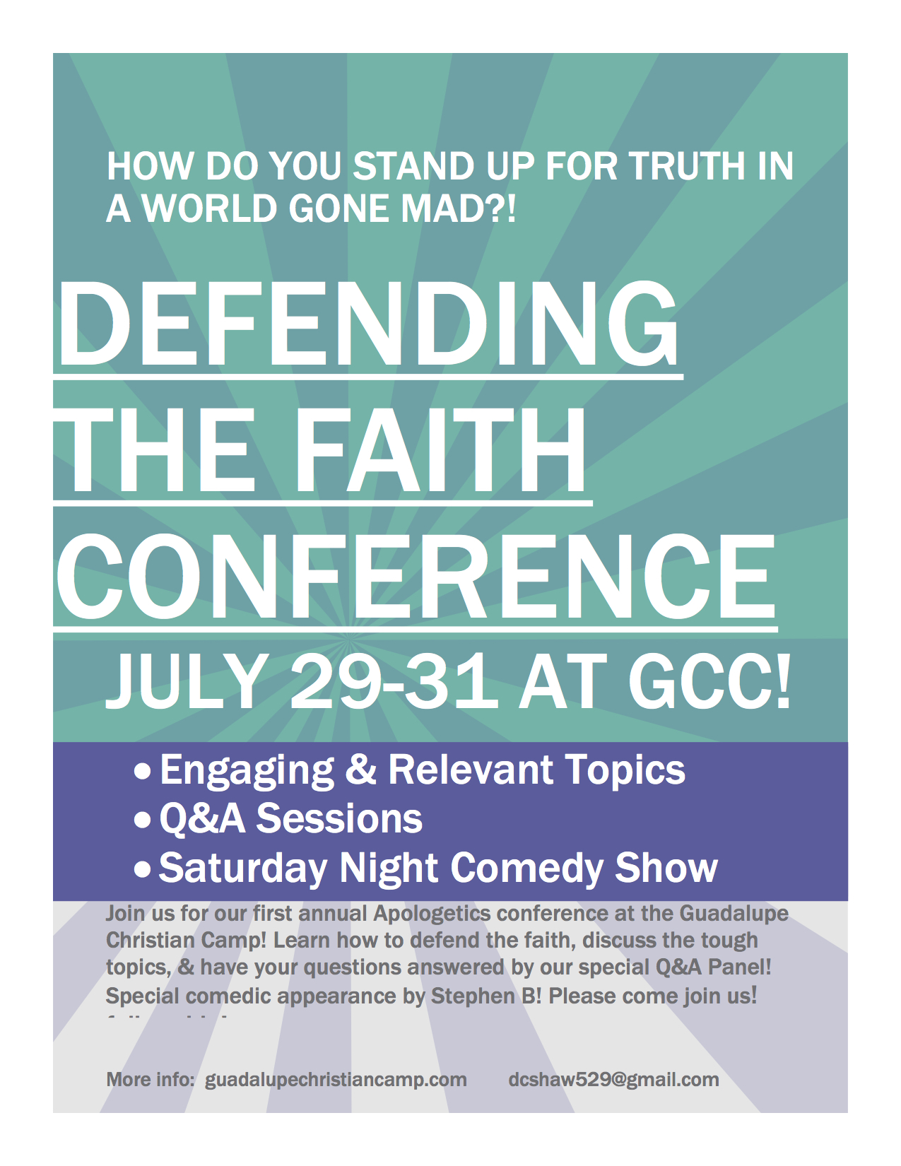 --How do you stand up for truth in a word gone mad--